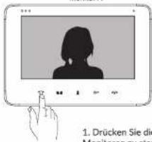 1. Drücken Sie die Monitoren zu star