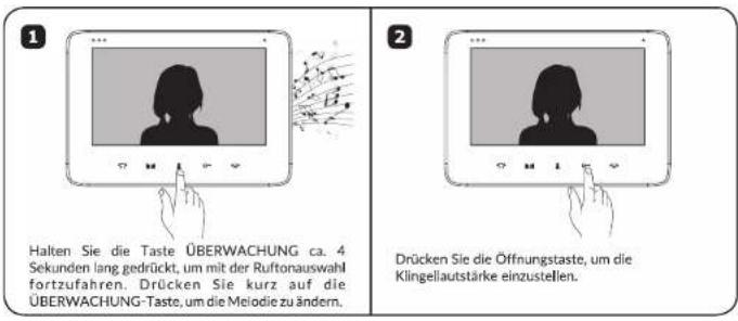 VIBELL OR-VID-VP-1071 - Anpassen von Helligkeit, Farbe und Lautstärke des Anrufs - 7
