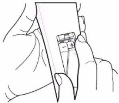 RICOH PJ WUL6680 - Einlegen der Batterien in die Fernbedienung - 3