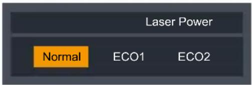 Laser Power Normal ECO1 ECO2