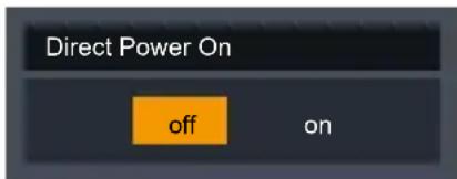 Direct Power On off on