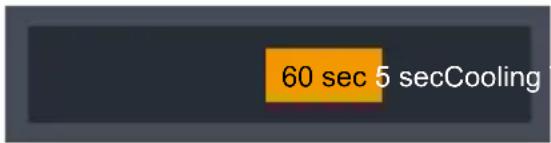 60 sec 5 secCooling