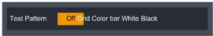 Test Pattern Off Grid Color bar White Black