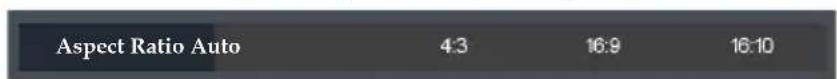 Aspect Ratio Auto 4:3 16:9 16:10