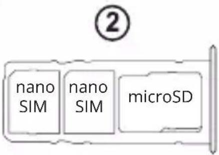 nano SIM nano SIM microSD ②
