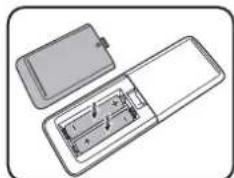 BENQ LW650 - Replacing the remote control batteries - 2