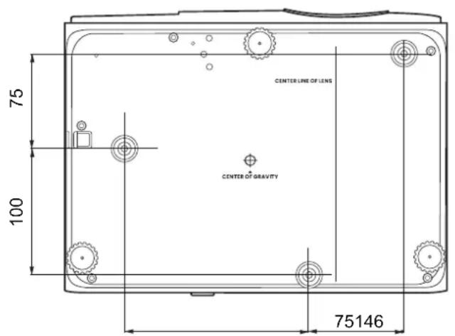 CENTER LINE OF LENS CENTER OF GRAVITY 75 100 75146