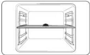 Simple line drawing of a cabinet or wardrobe with shelves and doors, no text or symbols present