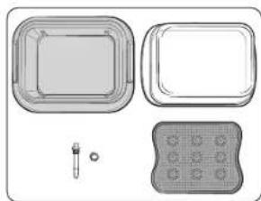Technical diagram of a four-step electronic device with labeled components (no text or symbols)