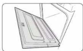 Line drawing of a door frame with no text or symbols
