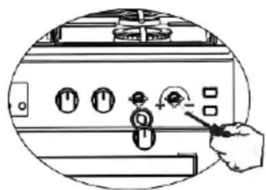 NEVIR NVR-CB5PHW - Reduced gas flow rate setting for hob taps - 2