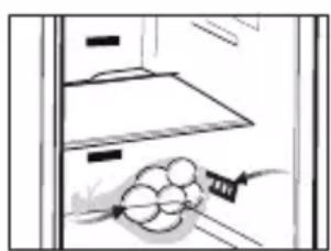 BEKO RDNT401I50VHFSU - Recommendations for the fresh food compartment \*optional - 1