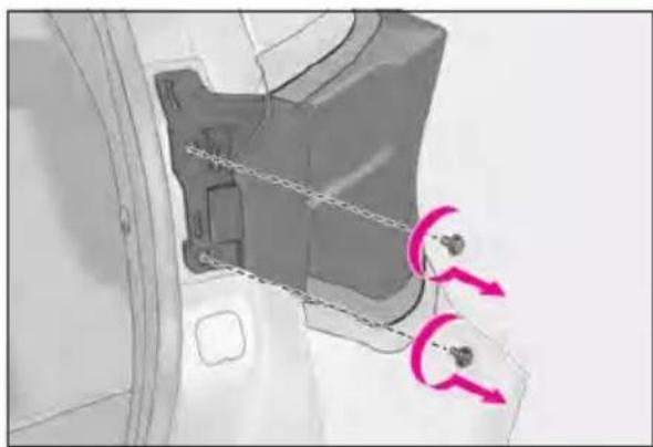 LEXUS RC F (2024) - Remove the 2 screws. - 1