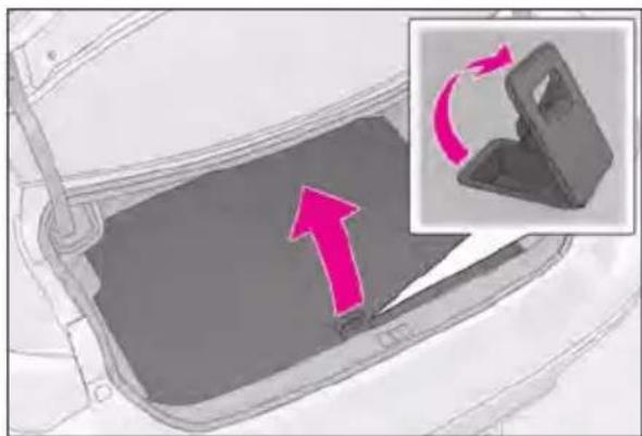LEXUS RC F (2024) - Taking out the emergency tire puncture repair kits - 1