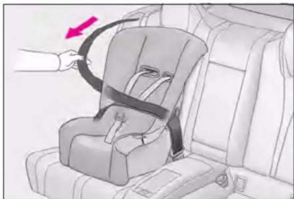 LEXUS RC F (2024) - Child restraint system fixed with a seat belt - 7