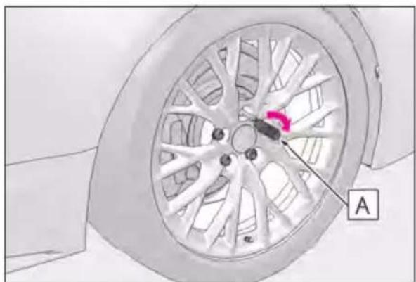 LEXUS RC F (2024) - Installing the spare tire - 3