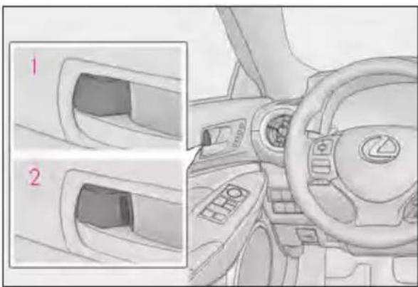 LEXUS RC F (2024) - ■ Inside lock buttons (to lock/unlock) - 1