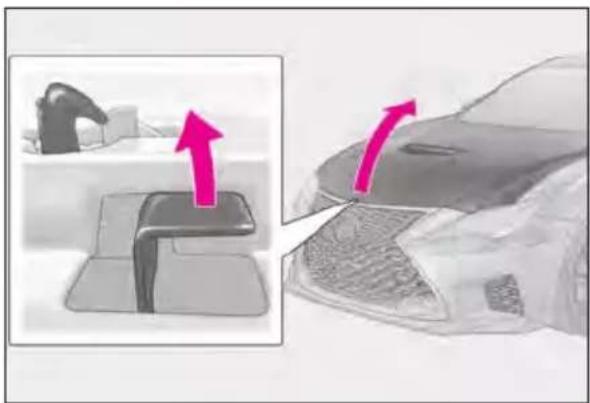 LEXUS RC F (2024) - Opening the hood - 2