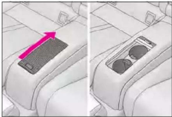 LEXUS RC F (2024) - Rear cup holders (if equipped) - 1