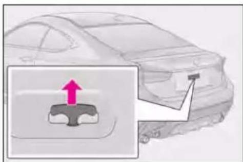 LEXUS RC F (2024) - Internal trunk release lever - 1