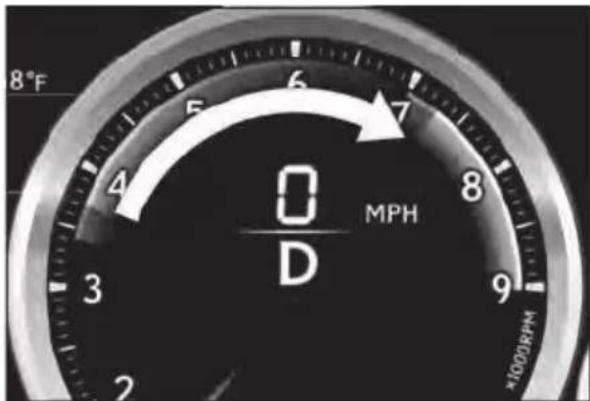 8°F 4 5 6 7 0 MPH D 3 9 2 X1000RPM
