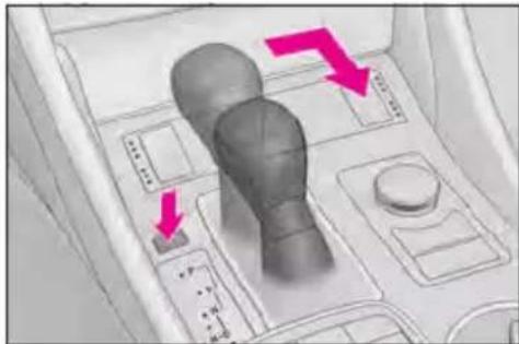 LEXUS RC F (2024) - ■ If the shift lever cannot be shifted from P - 2