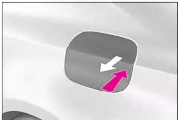 LEXUS RC F (2024) - Opening the fuel tank cap - 1