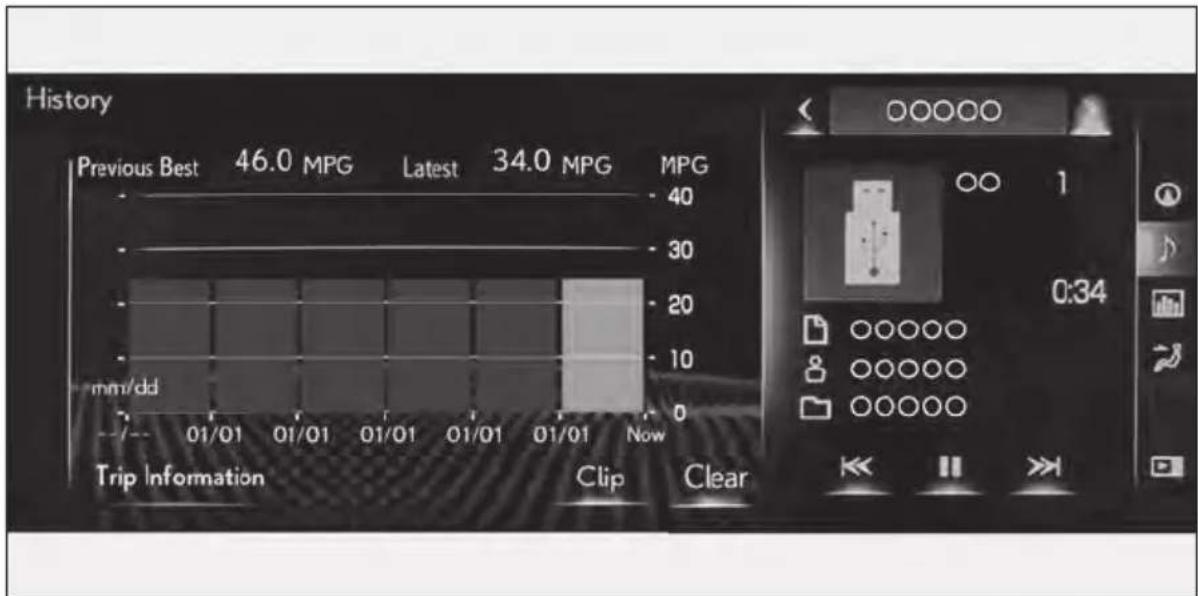 LEXUS RC F (2024) - Split-screen display (Vehicles with a 10.3-inch display) - 1