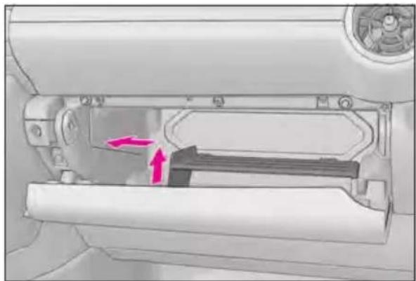 LEXUS RC F (2024) - Removing the air conditioning filter - 1