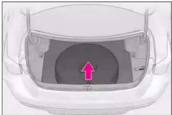 LEXUS RC F (2024) - Remove the luggage mat. - 1