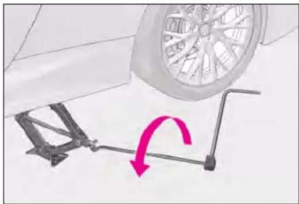 LEXUS RC F (2024) - Installing the spare tire - 5