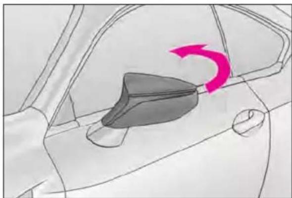 LEXUS RC F (2024) - Folding the mirrors - 1