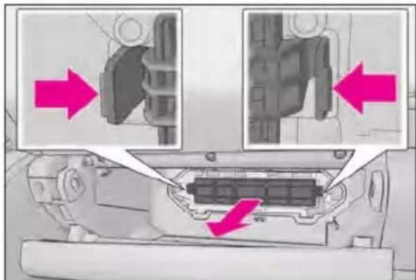 LEXUS RC F (2024) - Removing the air conditioning filter - 3