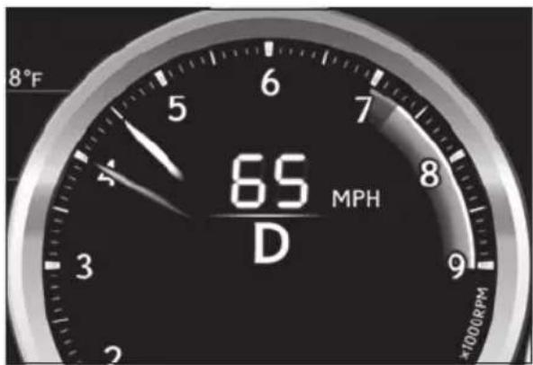8°F 65 MPH D 1000RPM
