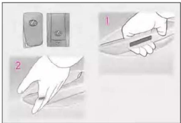 Illustration showing three steps of a hand holding a knife, with labeled diagrams and numbered instructions.