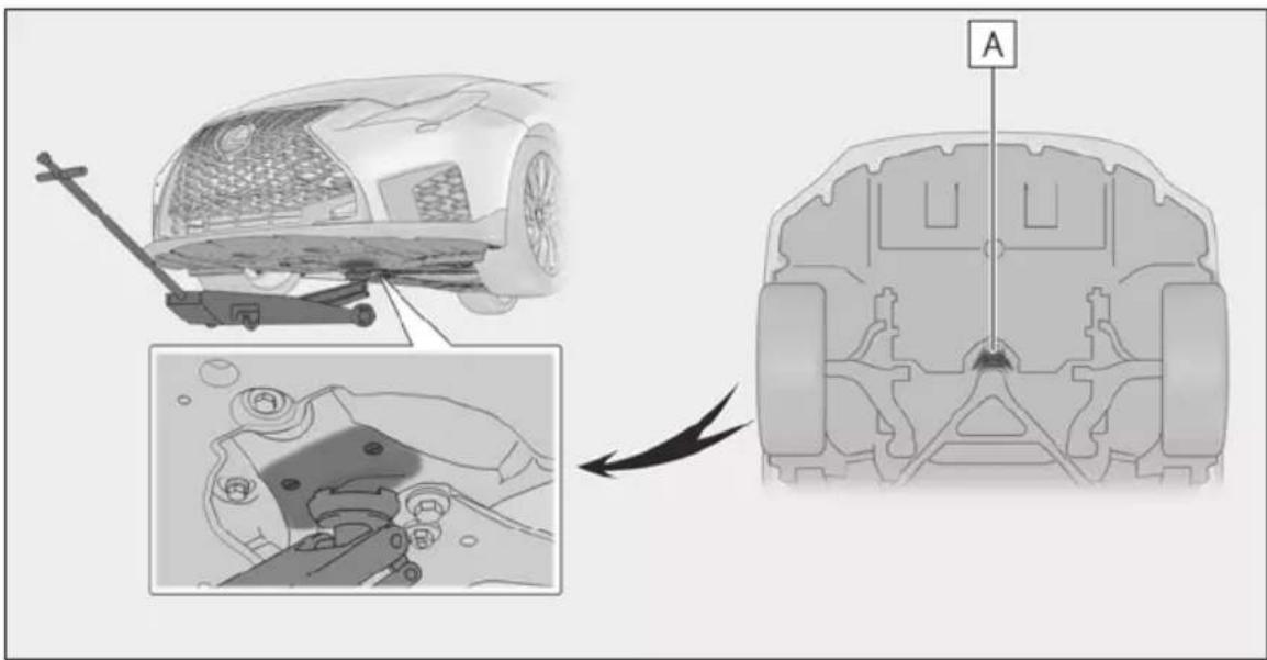 Technical diagram illustrating vehicle component assembly with labeled parts and directional arrow