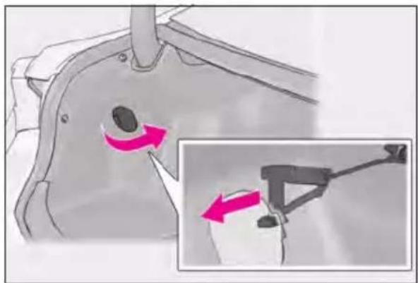 LEXUS RC F (2024) - Opening the fuel filler door - 1