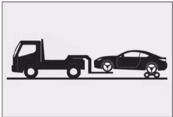 LEXUS RC F (2024) - Towing with a wheel-lift type truck - 1