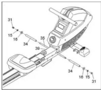 Technical diagram of a vehicle drivetrain with numbered components for identification
