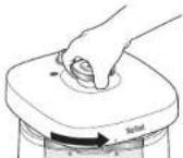 TEFAL CY3601 - 當壓力調節器不再冒出蒸氣後,才能打開鍋蓋。 - 1