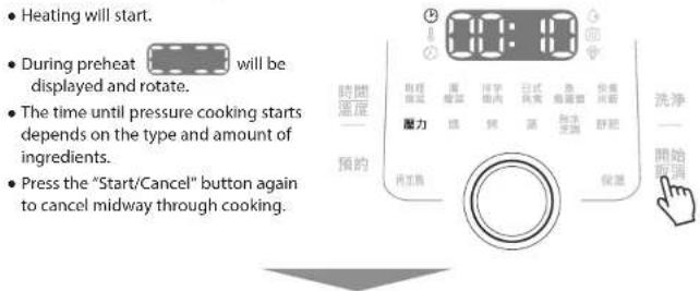 TEFAL CY3601 - Press 取消start cooking. - 1