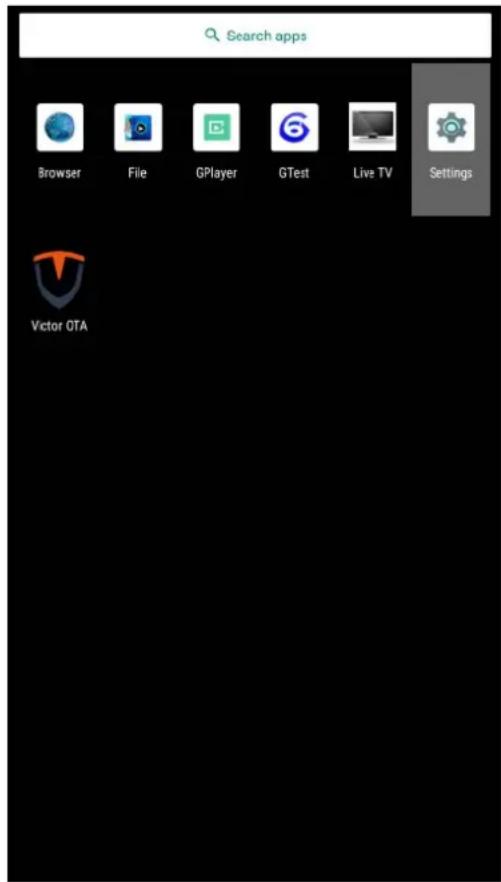 Search apps Browser File GPlayer GTest Live TV Settings Victor GTA