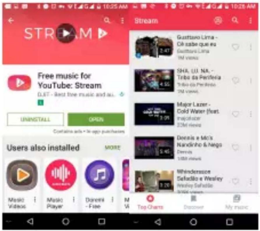 STREAM Free music for YouTube: Stream UST - Best free music and au... UNINSTALL OPEN Contains also • 36 app purchases Users also installed MORE Music Videos Music Player Dinemi - Free MVi Guattava Lima - Oh sabe que eu Guattava Lima TM views SHA, UU, NA. Tribo da Perifeira Tribo da Perifeira TM views Major Lazer - Cold Water (feat. majcojoser 32Mri views Deereis e Mc's Nandinho & Nego Deereis 100Mri views Whinderssee Safadão e Werley Werley Safadão 570Mri views Top Charts Discover My music