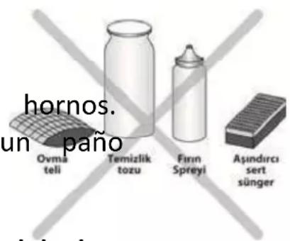 hornos. un paño Ovma teli Temizlik tozu Firin Spreyi Aşundirci sert sünger
