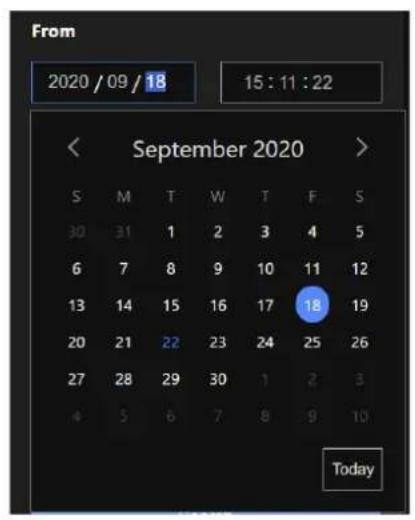 From 2020 / 09 / 18 15 : 11 : 22 September 2020 S M T W T F S 30 31 1 2 3 4 5 6 7 8 9 10 11 12 13 14 15 16 17 18 19 20 21 22 23 24 25 26 27 28 29 30 1 2 3 4 5 6 7 8 9 10 Today
