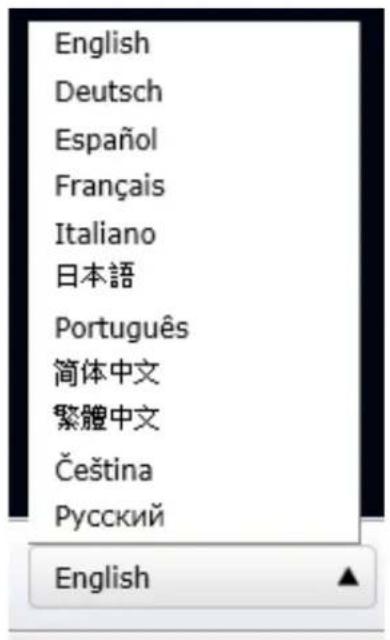 English Deutsch Español Français Italiano 日本語 Português 简体中文 繁體中文 Čeština Русский English