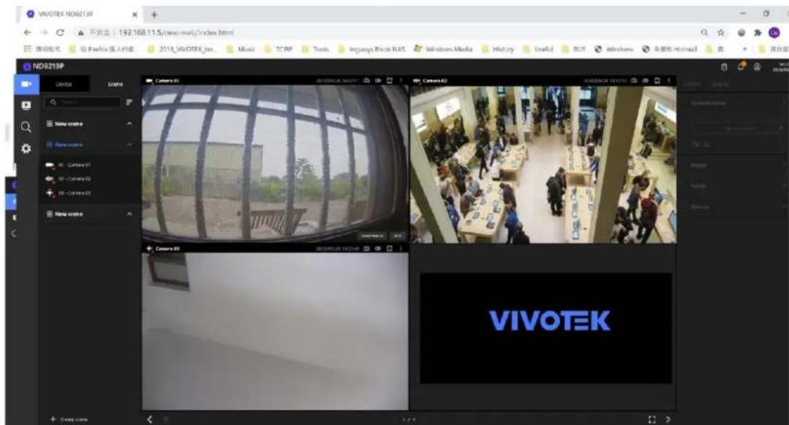 VIVOTEK NDR213P 下载 | 192.168.11.S/ncw.mally/index.html 使用视图 在 Facebook 插入收藏 2018_VIVOTEK_fro... 我的 幻灯片 Tools Insgans, Bico R&S Windows Media History Draft 首页 windows 全部有: http://vivotek NDR213P Device Scene Camera 81 VIVOTEK FROSEY Camera 82 VIVOTEK TEXTS Camera 83 VIVOTEK Cinema 84 New scene Camera 85 VIVOTEK VIVOTEK