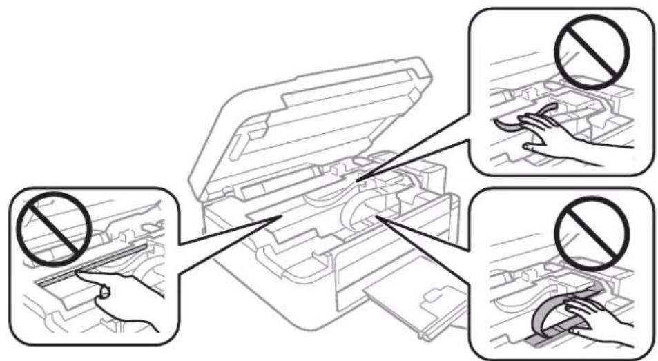Diagram illustrating three methods of removing a device into a box, with magnified insets showing hand actions and no-smoking symbols.