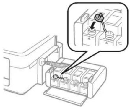 Diagram showing a printer internal structure with a magnified view of the component, highlighting a cable or cable connection.