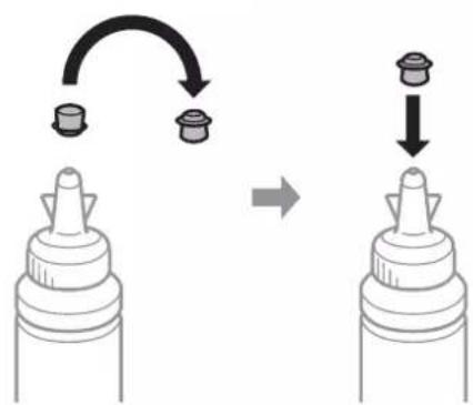 Diagram showing a mechanical assembly process with two components and directional arrows indicating motion or transformation.